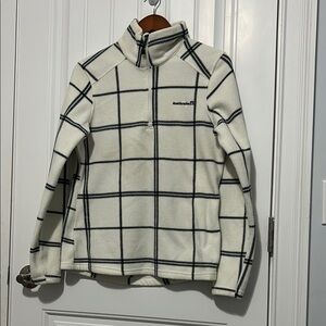 Avalanche White Checkered Fleece Pullover